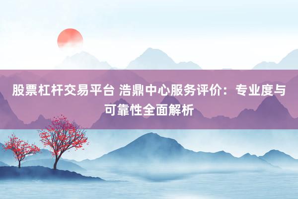 股票杠杆交易平台 浩鼎中心服务评价：专业度与可靠性全面解析