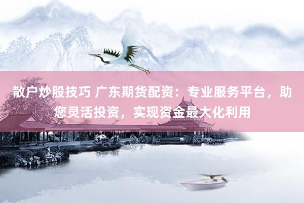 散户炒股技巧 广东期货配资：专业服务平台，助您灵活投资，实现资金最大化利用