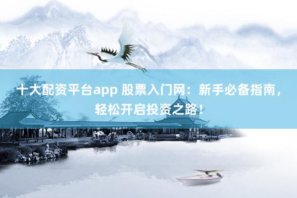 十大配资平台app 股票入门网：新手必备指南，轻松开启投资之路！