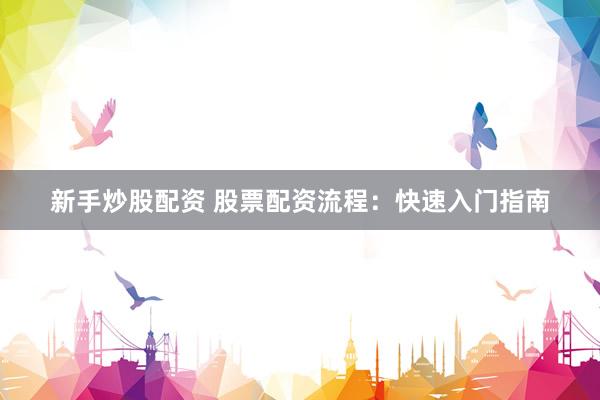 新手炒股配资 股票配资流程：快速入门指南