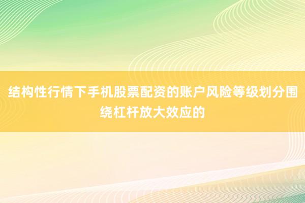 结构性行情下手机股票配资的账户风险等级划分围绕杠杆放大效应的