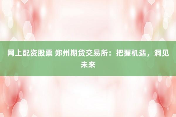 网上配资股票 郑州期货交易所：把握机遇，洞见未来