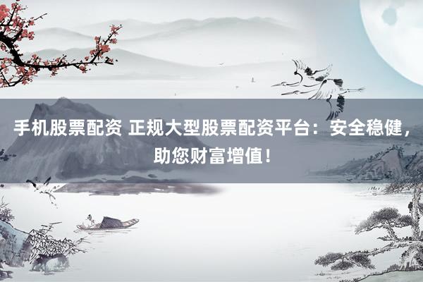 手机股票配资 正规大型股票配资平台：安全稳健，助您财富增值！